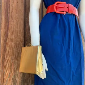 1950s Gold Square Clutch