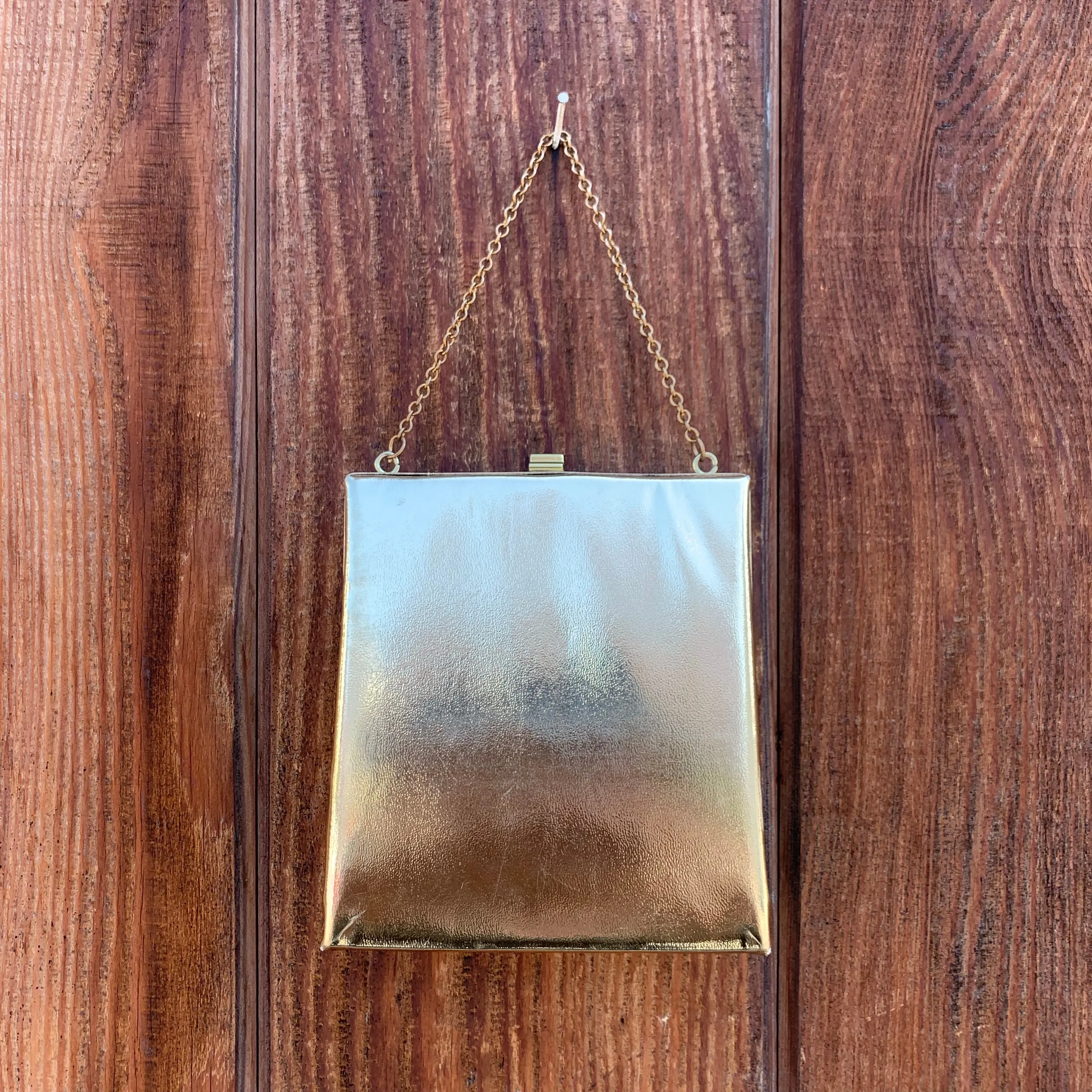 1950s Gold Square Clutch