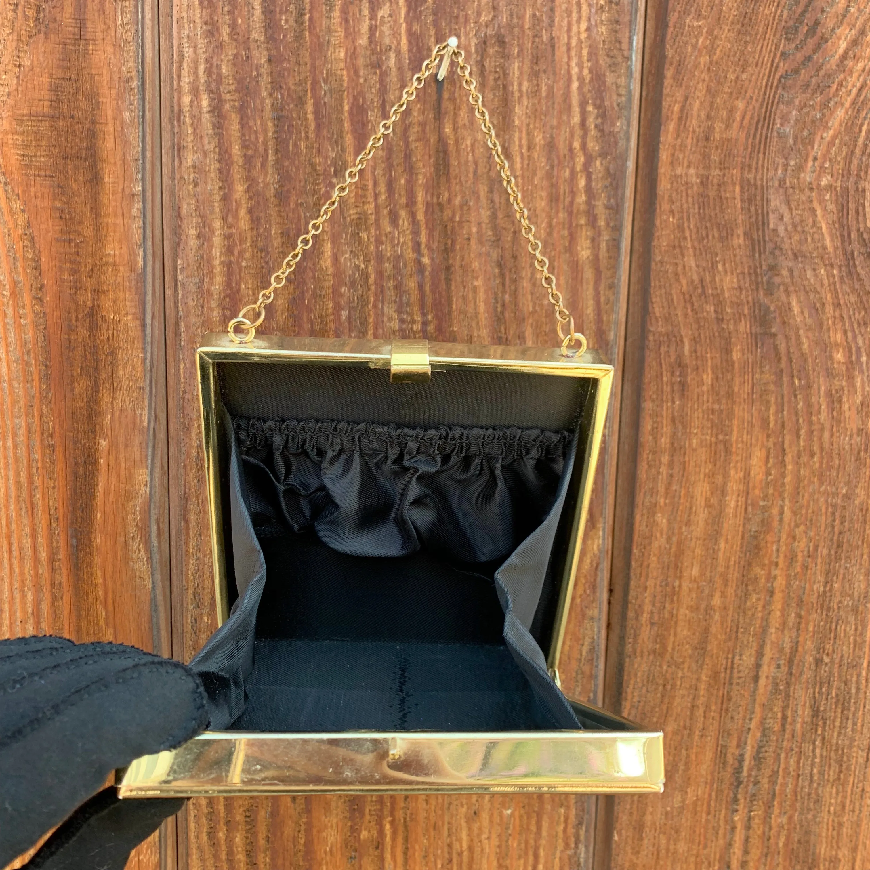 1950s Gold Square Clutch