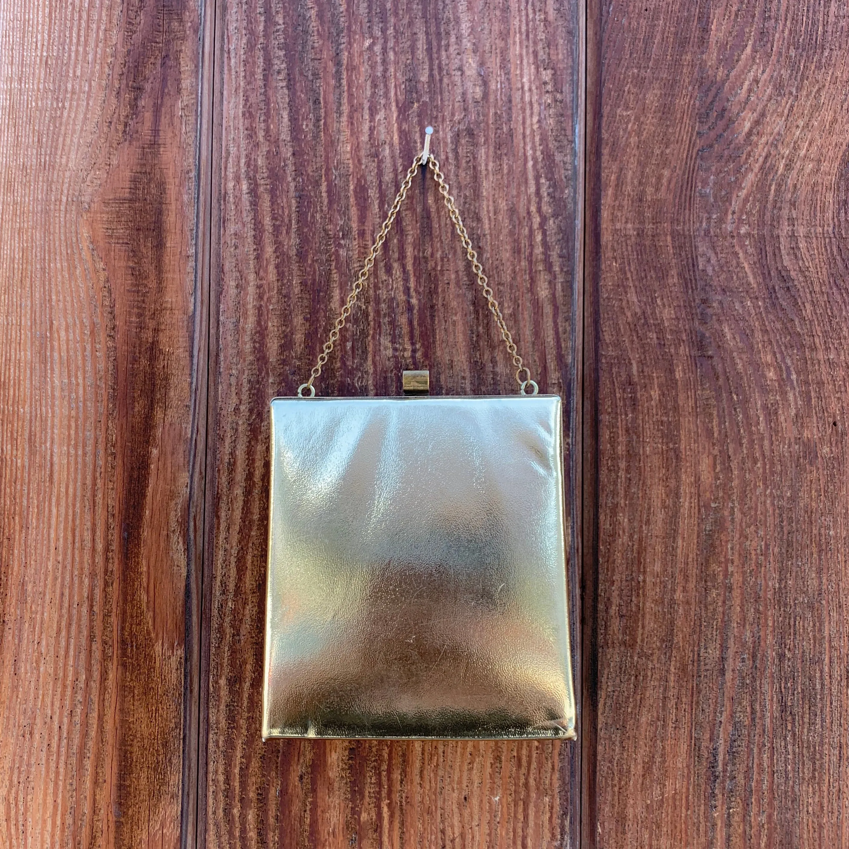 1950s Gold Square Clutch