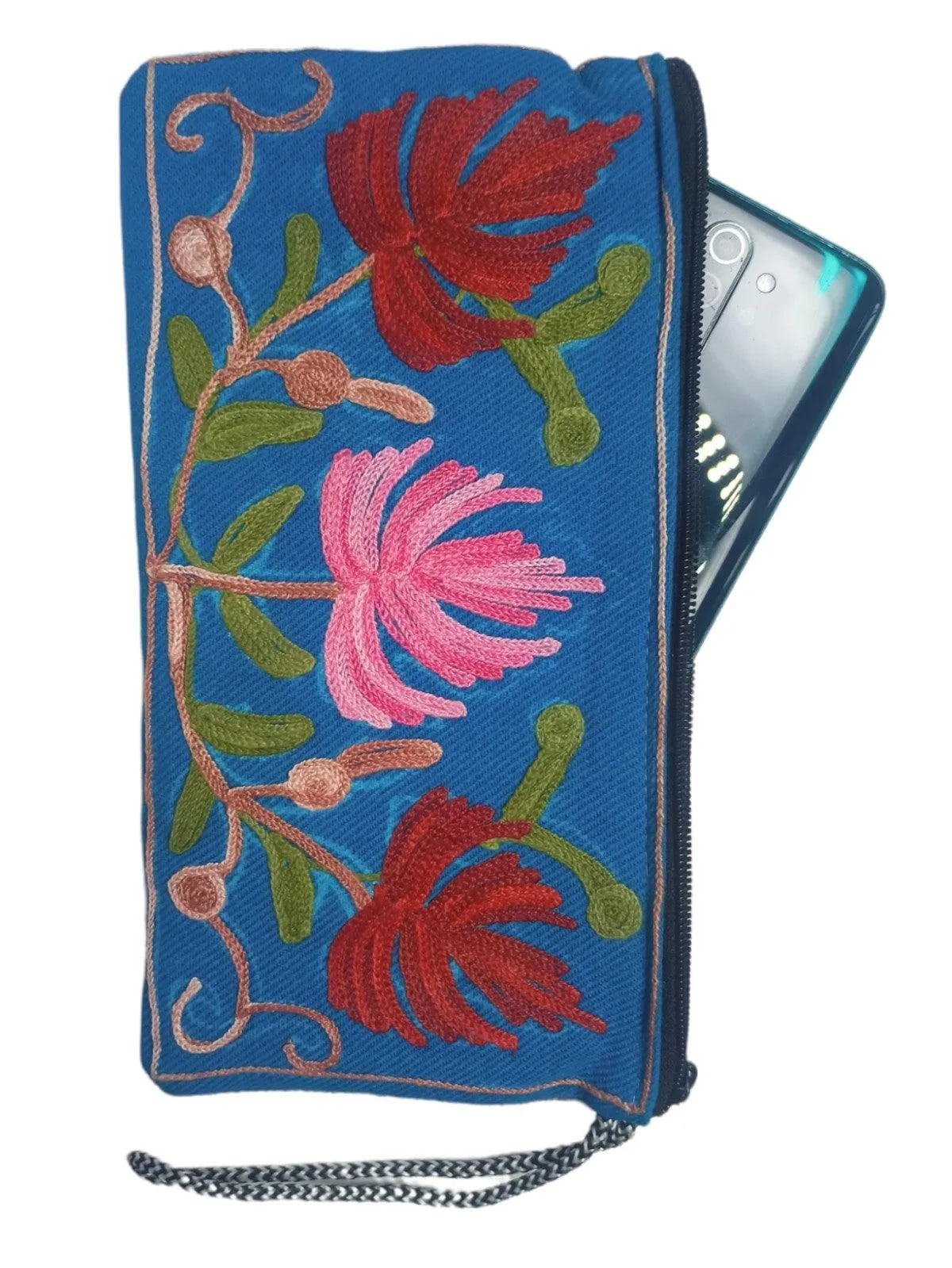 Aari work clutch | Hand Clutch | Cotton Silk Pouch