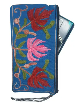 Aari work clutch | Hand Clutch | Cotton Silk Pouch