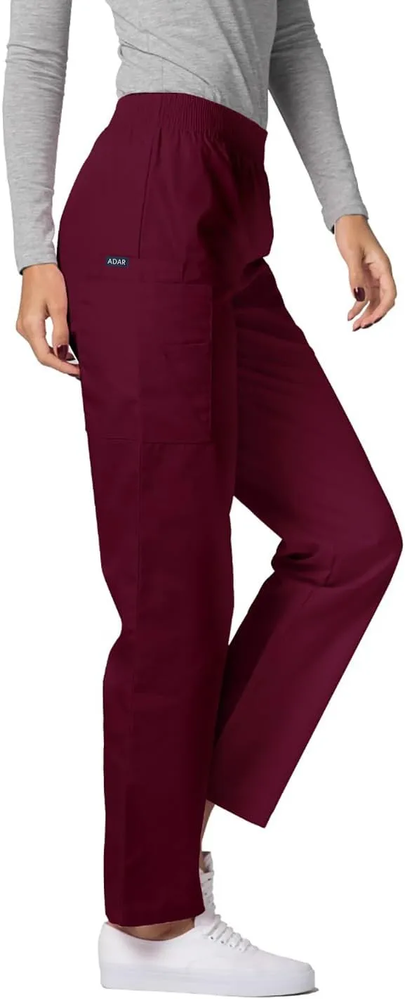 Adar Universal Scrubs for Women - Tapered Utility Cargo Scrub Pants