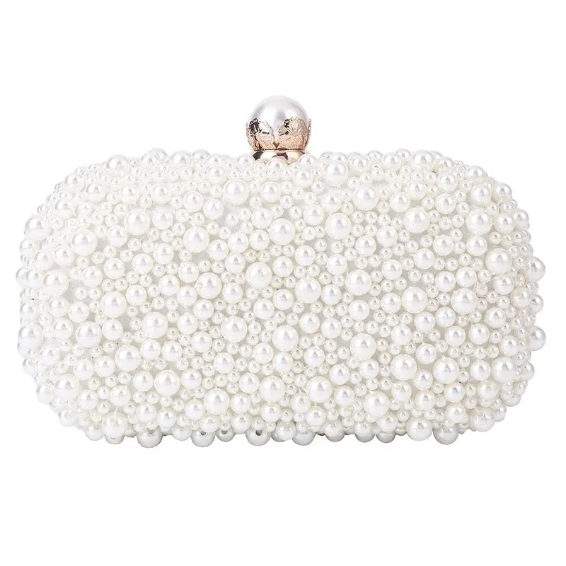 Beige Plastic Solid Color Square Evening Bags