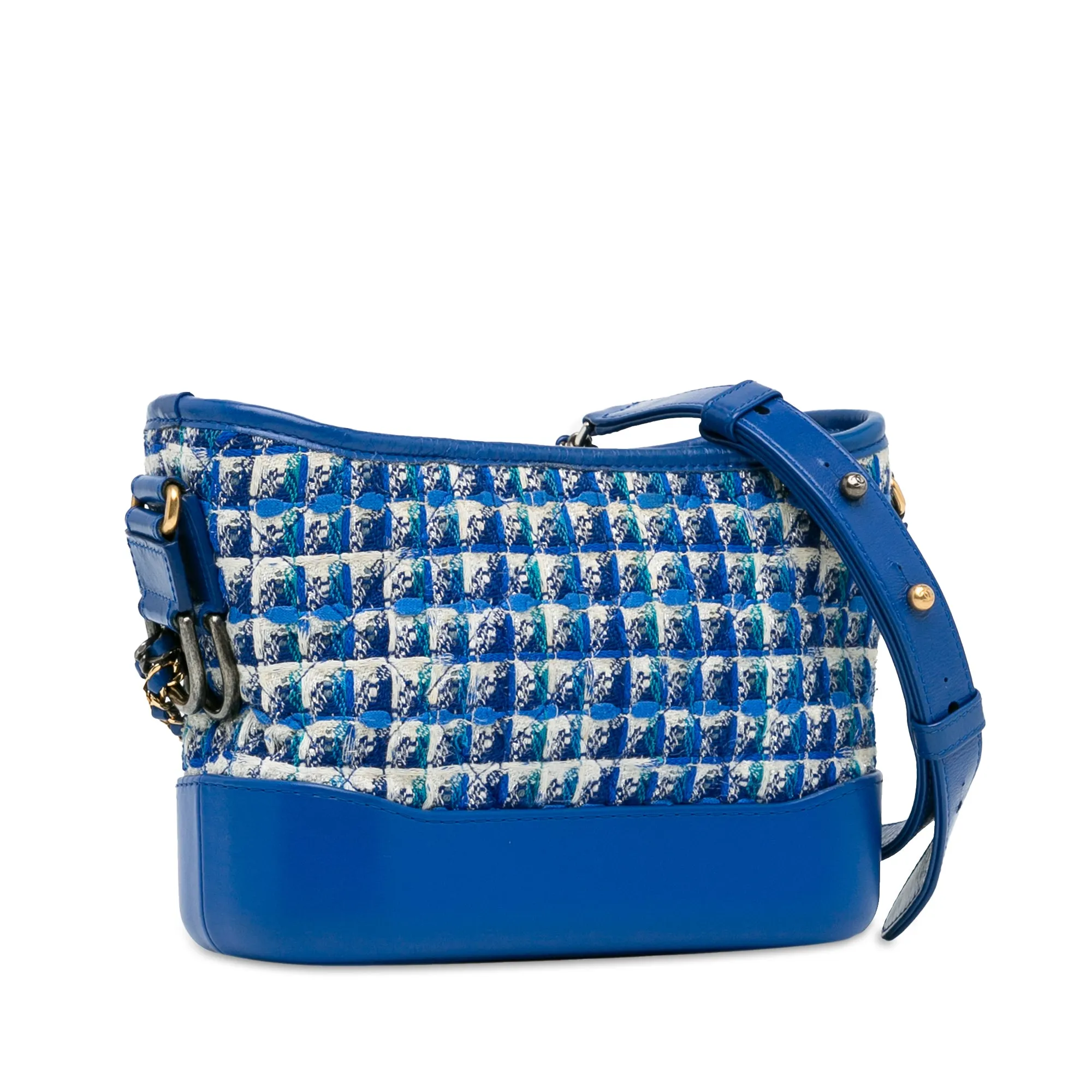 Blue Chanel Small Tweed Gabrielle Crossbody