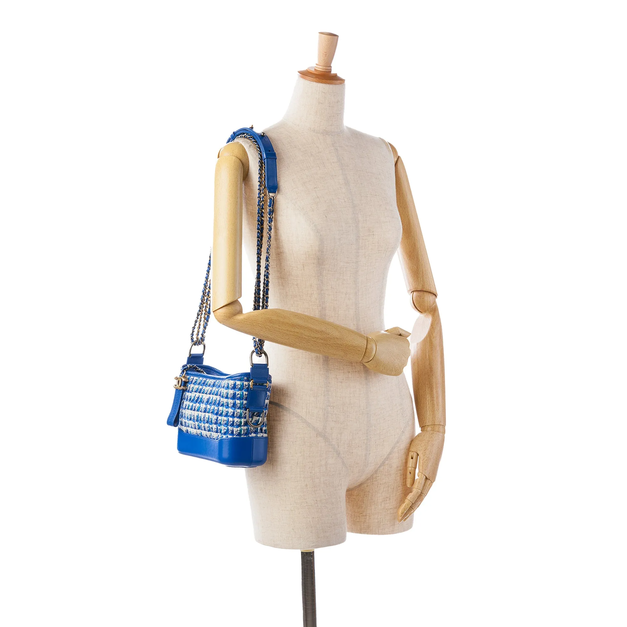Blue Chanel Small Tweed Gabrielle Crossbody