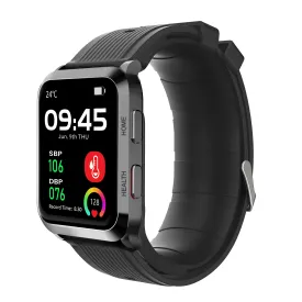 BP Doctor Med 7  Wearable Blood Pressure Smartwatch  With Black TPU Band