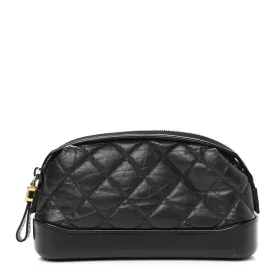 CHANEL GABRIELLE QUILTED AGED CALFSKIN COSMETIC CASE
