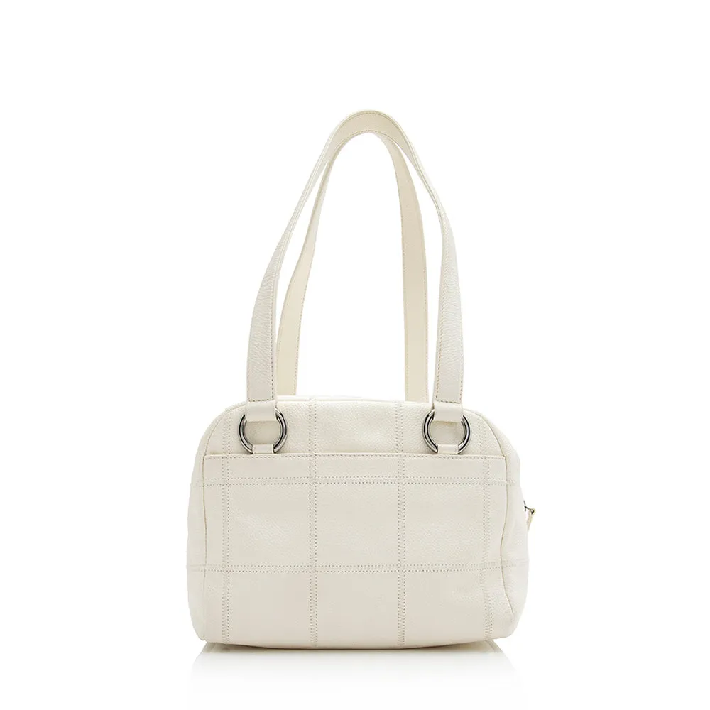 Chanel Lambskin Leather LAX Small Bowling Satchel (SHF-21507)