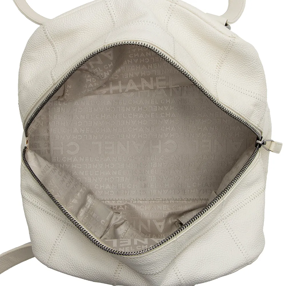Chanel Lambskin Leather LAX Small Bowling Satchel (SHF-21507)