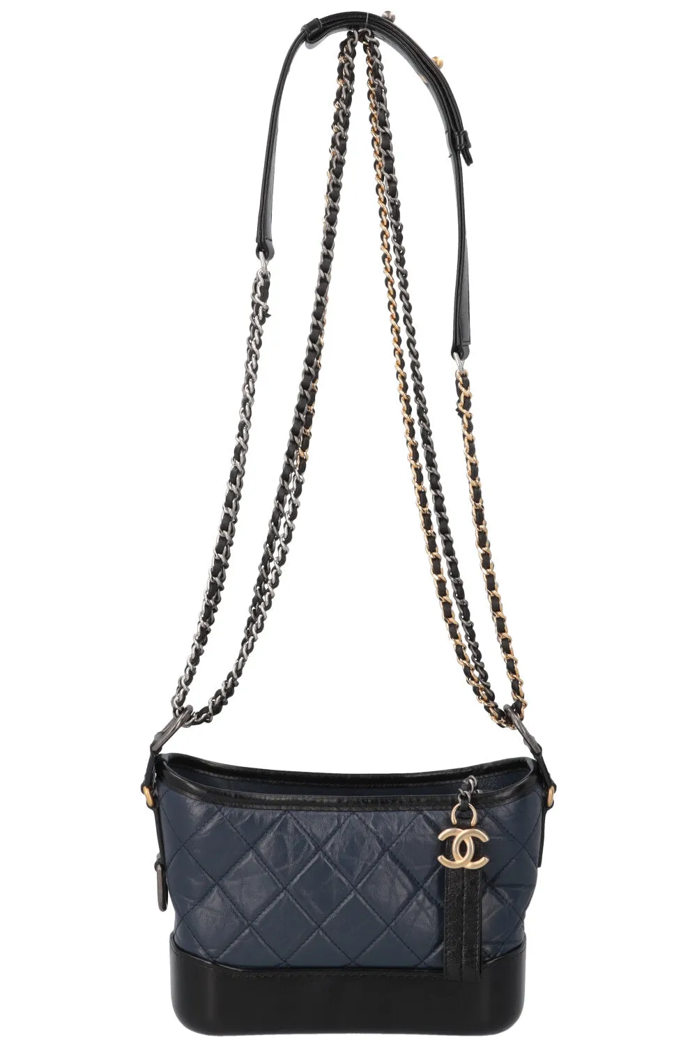 CHANEL Small Gabrielle Crossbody Bag Blue