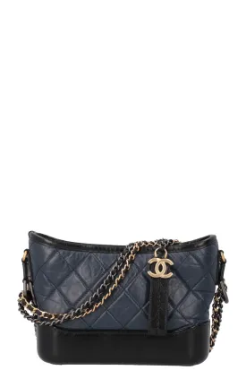 CHANEL Small Gabrielle Crossbody Bag Blue