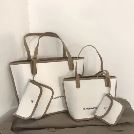 Christmas Gift Leisure Canvas Bag Women's Bag 2021 New Fashion Net Red Letter Tote Bag Versatile Ins One Shoulder Large Capacity Bag