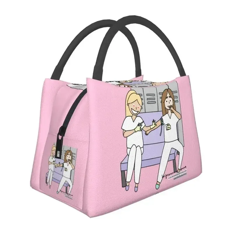 Enfermera En Apuros Doctor Nurse Medical Health Insulated Lunch Bag for School Office Leakproof Cooler Thermal Lunch Box Women
