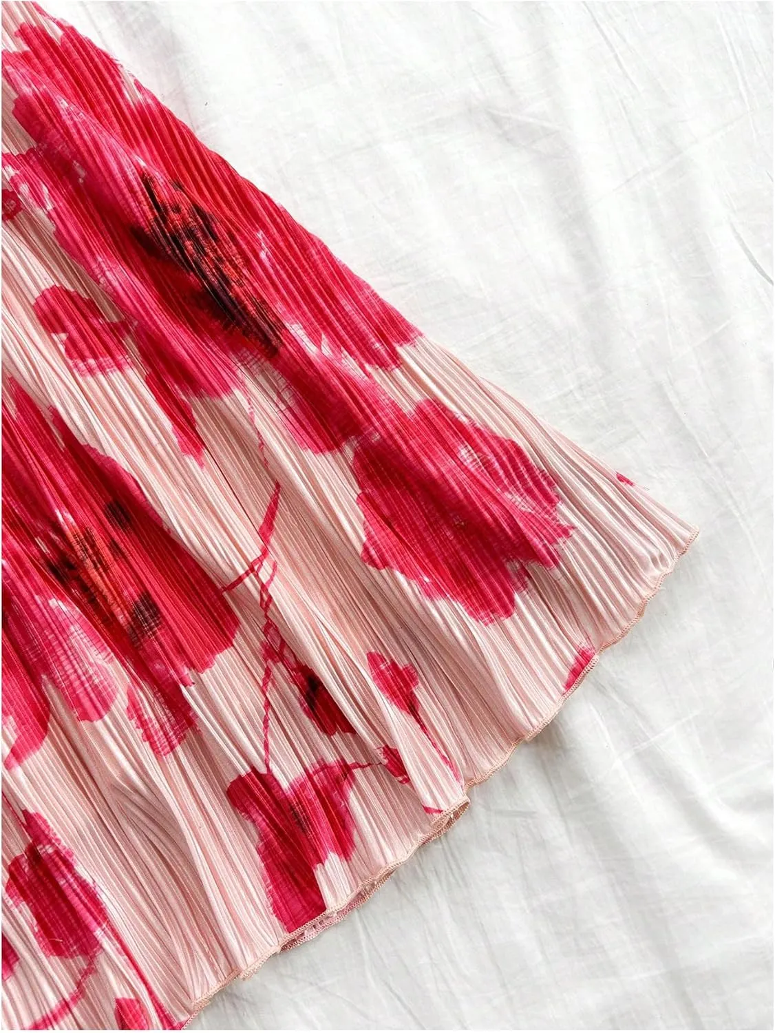 Floerns Women's Tie Dye A Line Flowy Halter Mini Dress Sleeveless Ruched Flare Hem Sundresses