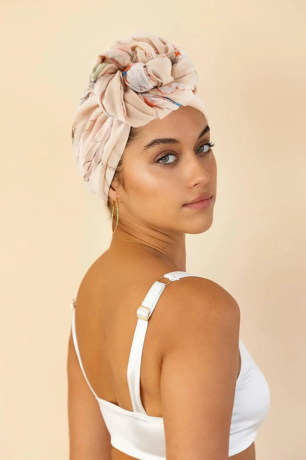 GERINLY Lightweight Scarves Fashion Flowers Print Women Cotton Wrap Scarf Head Shawl Summer Gift