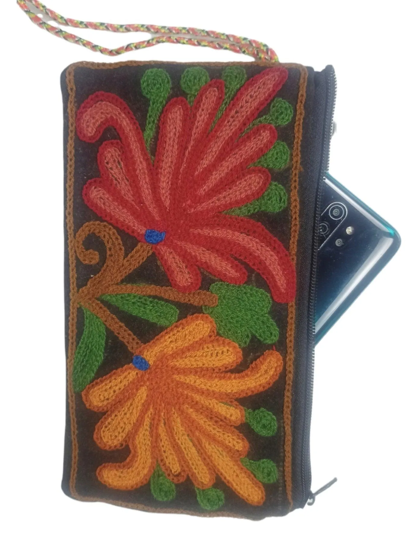 Hand Clutch | Crewel Clutch | Cotton Silk Pouch