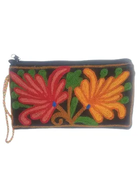Hand Clutch | Crewel Clutch | Cotton Silk Pouch