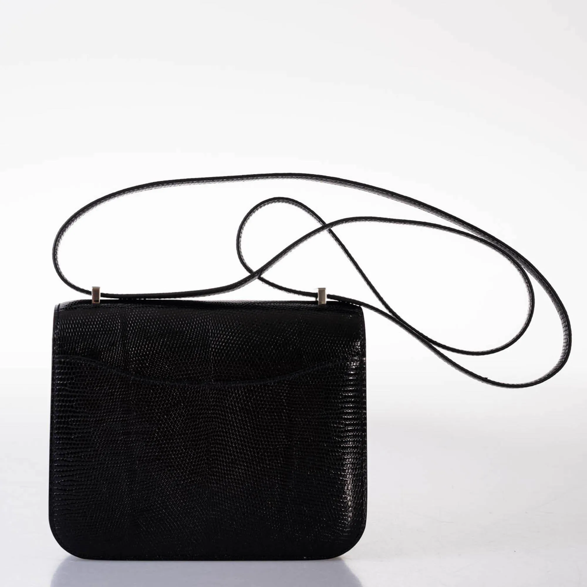 Hermès Constance 18 Black Salvator Lizard Palladium Hardware