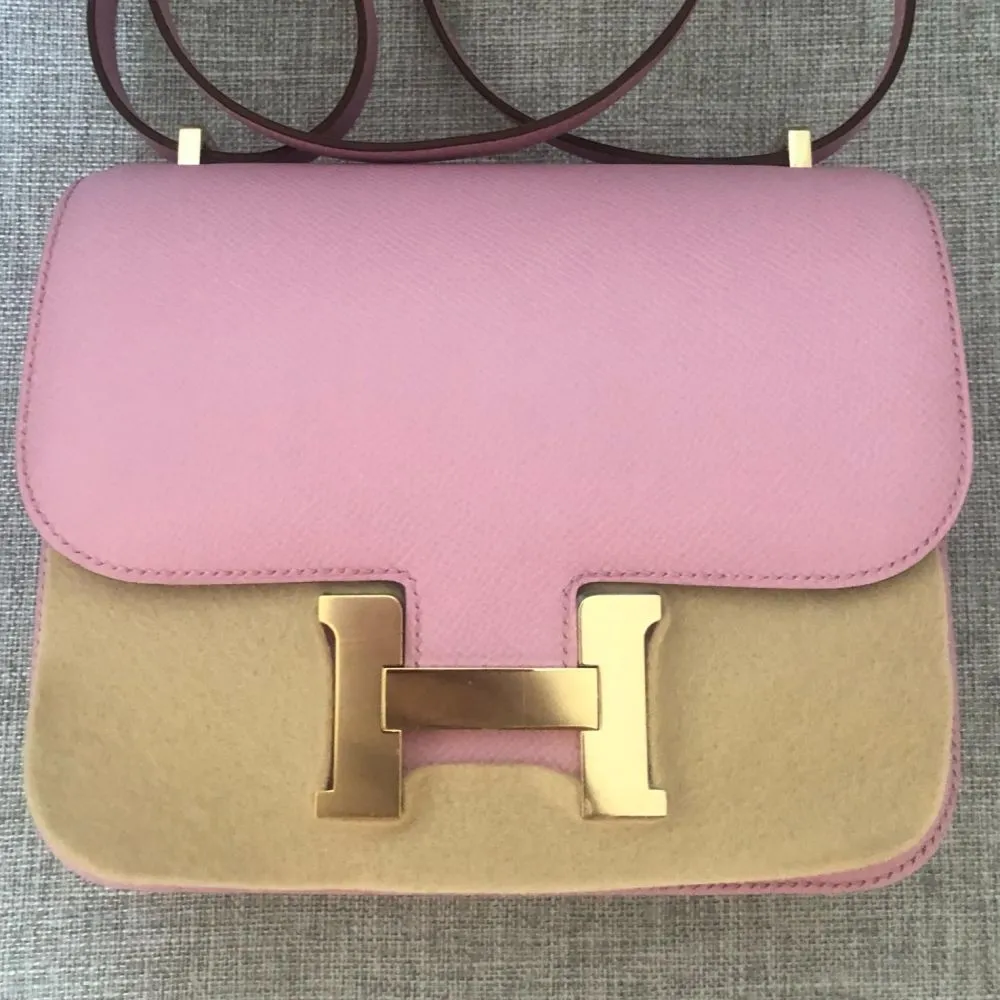 Hermès Constance 18 Mauve Sylvestre Epsom Rose Gold Hardware RGHW
