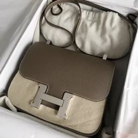 Hermès Constance 24 Etoupe Epsom Palladium Hardware PHW