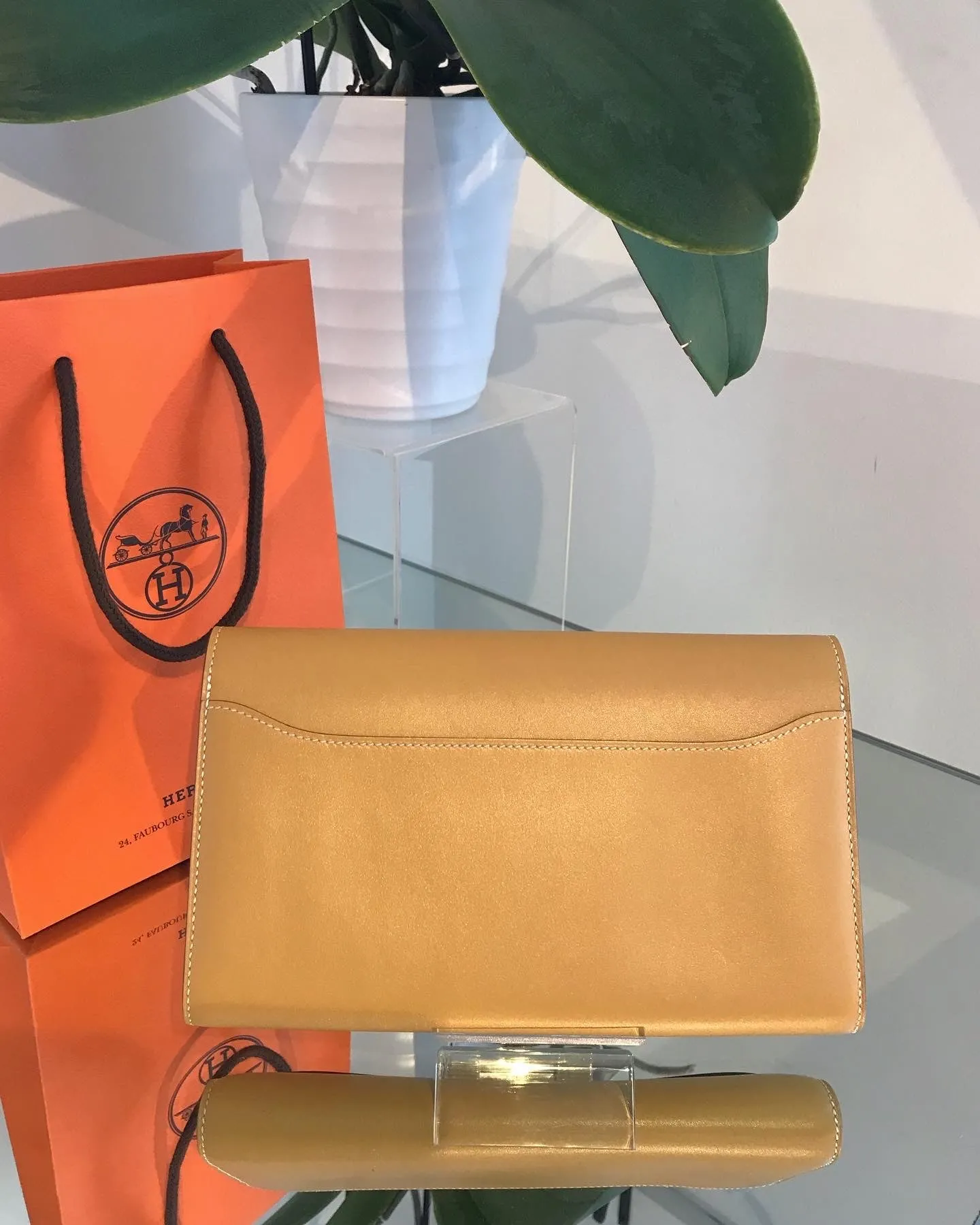 HERMÈS Constance Long Leather Wallet
