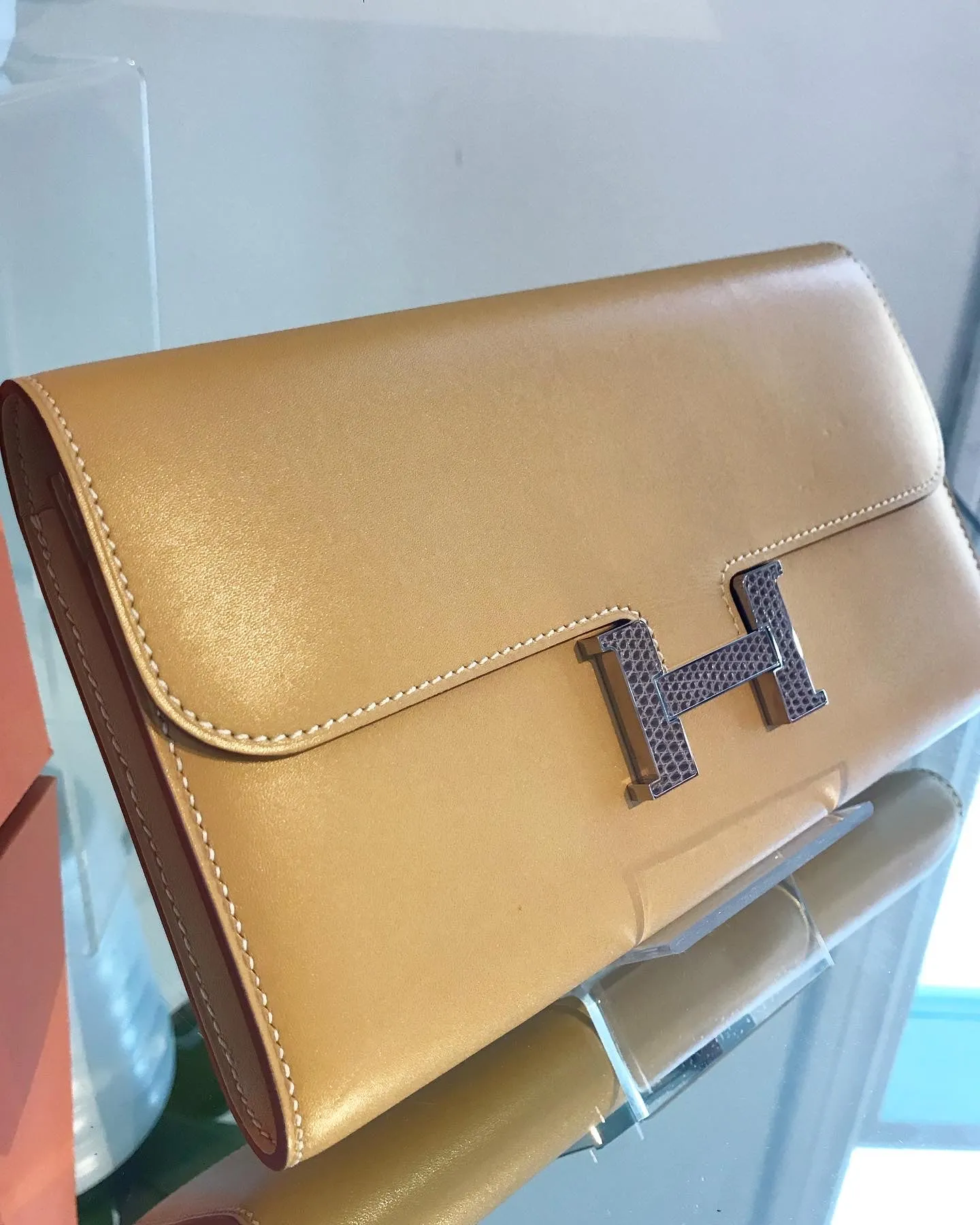 HERMÈS Constance Long Leather Wallet