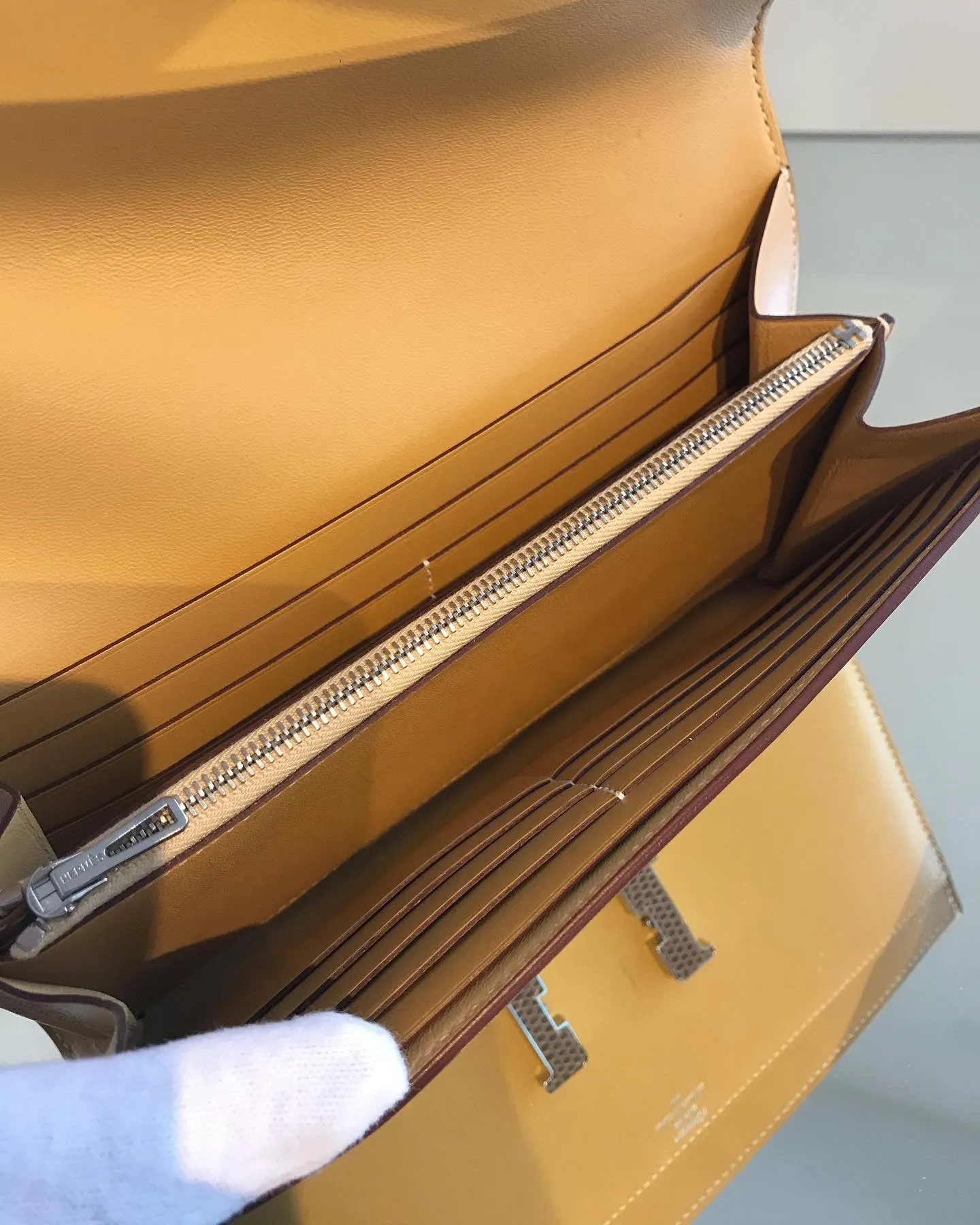 HERMÈS Constance Long Leather Wallet