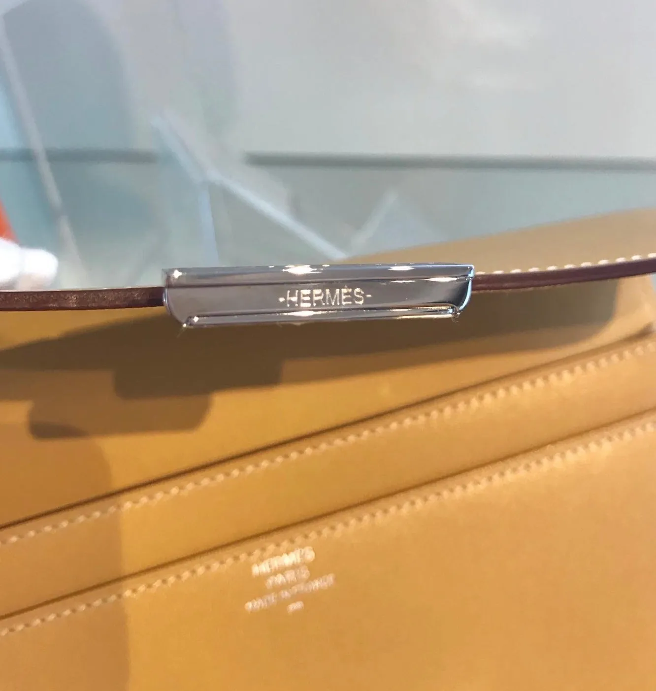 HERMÈS Constance Long Leather Wallet