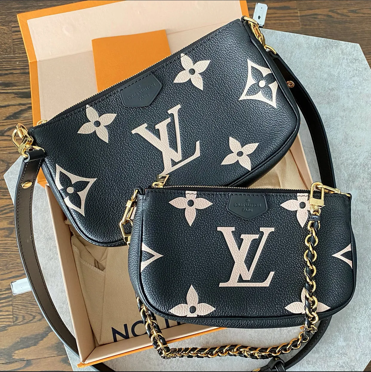 Louis Vuitton Bicolor Monogram Empreinte Multi Pochette Accessoires