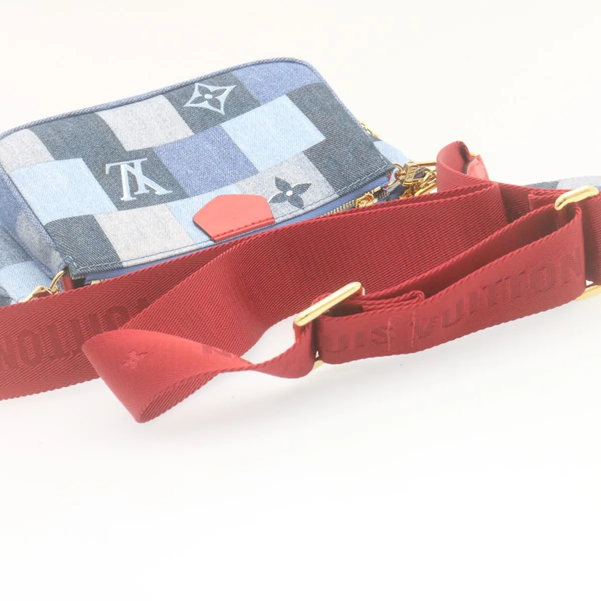 LOUIS VUITTON Denim Multi Pochette Accessoires Shoulder Bag M44990 Auth ar6462A