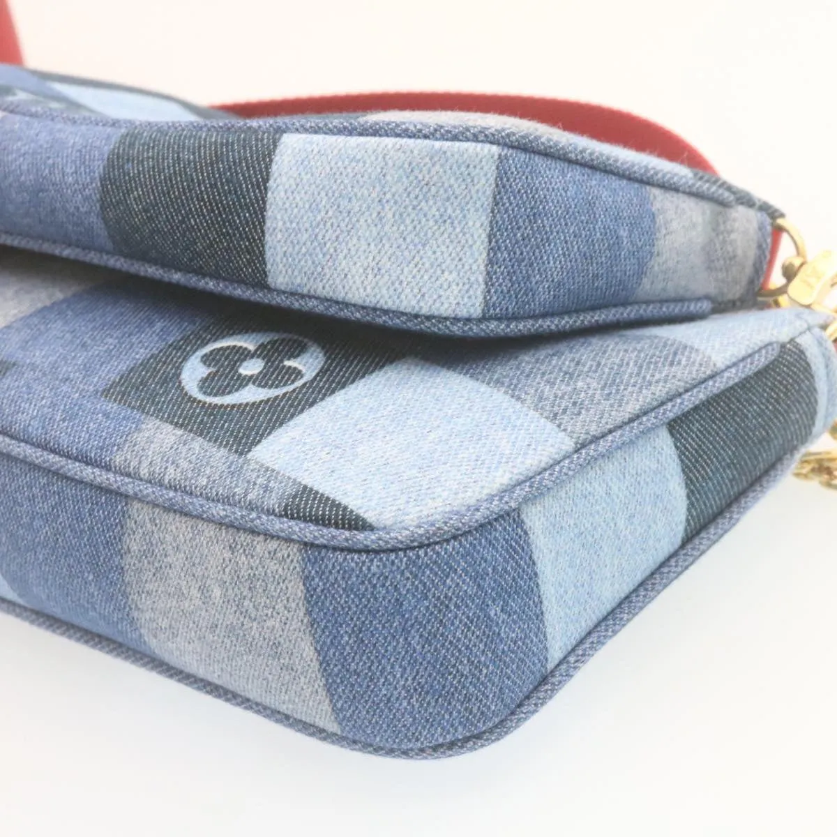 LOUIS VUITTON Denim Multi Pochette Accessoires Shoulder Bag M44990 Auth ar6462A