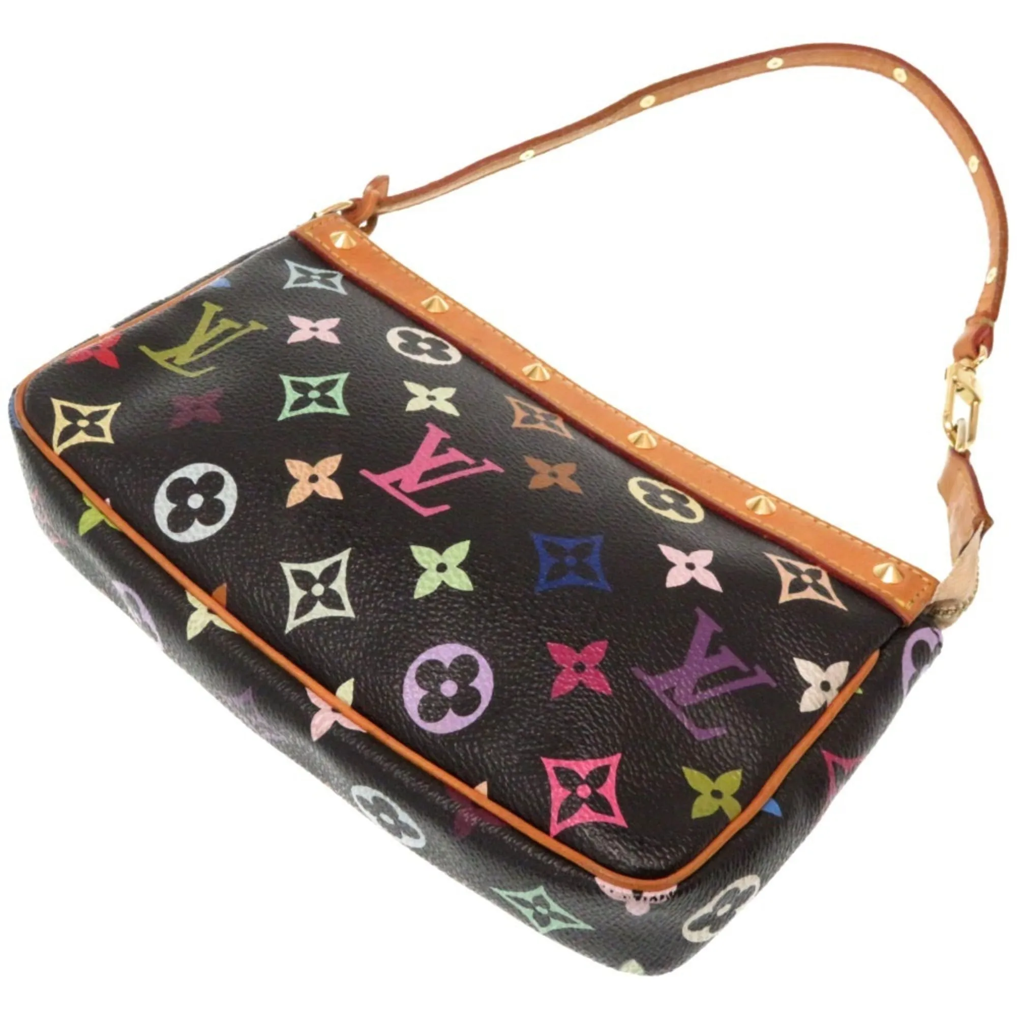 Louis Vuitton Monogram Multi Pochette Accessories M92648 Noir Black Pouch Bag Studs