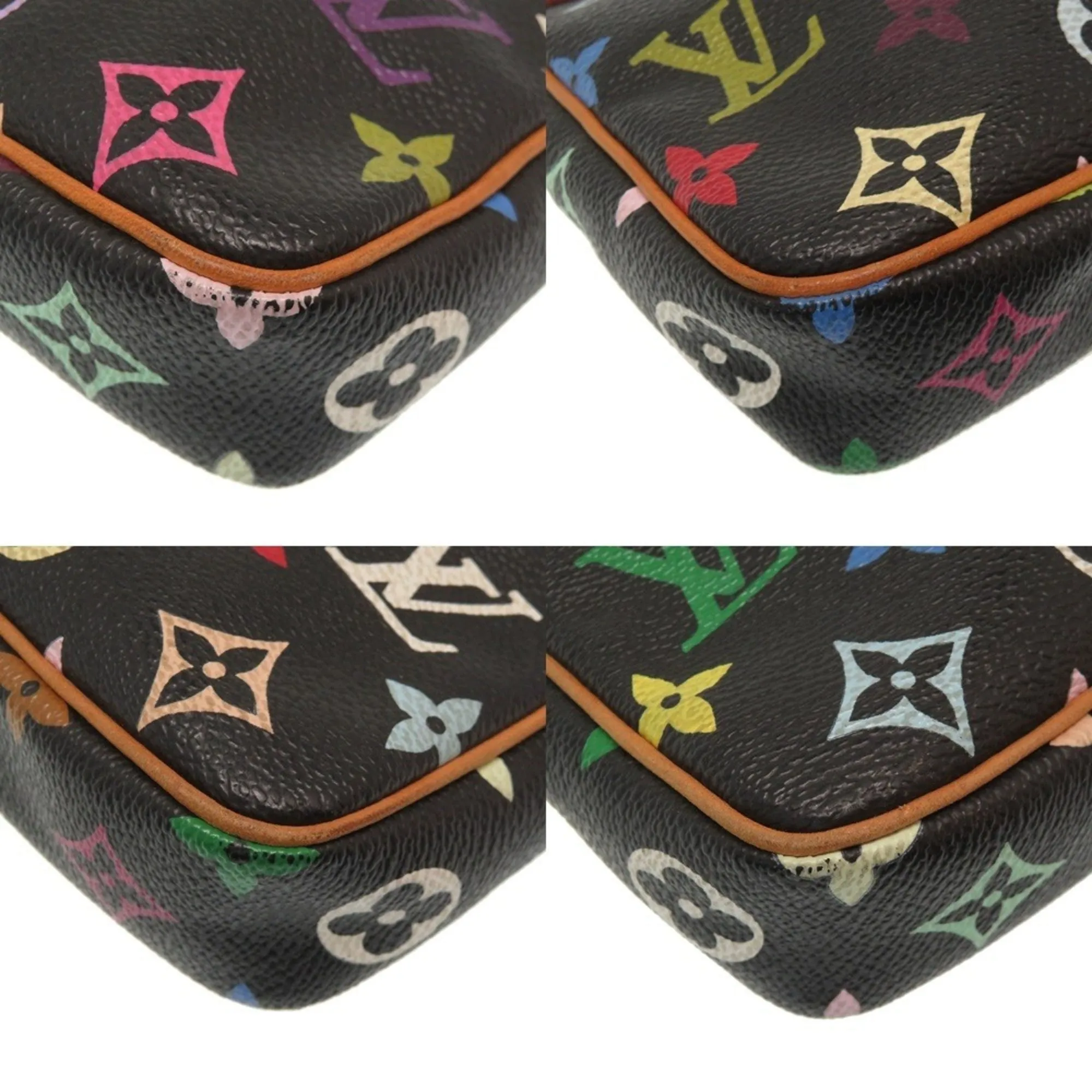 Louis Vuitton Monogram Multi Pochette Accessories M92648 Noir Black Pouch Bag Studs