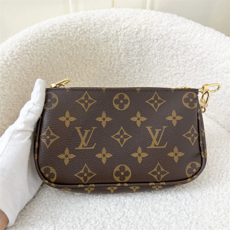 LV Multi Pochette Smaller Pochette in Monogram Canvas GHW