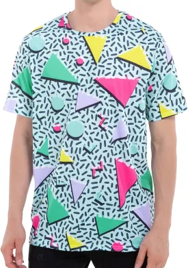 M YESCUSTOM 80s 90s T-Shirts for Men Retro Vintage Hip Hop Disco Party Tee Shirt Neon Big and Tall Summer Beach Outfits