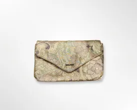 Metallic Gold and Pastel Floral Clutch
