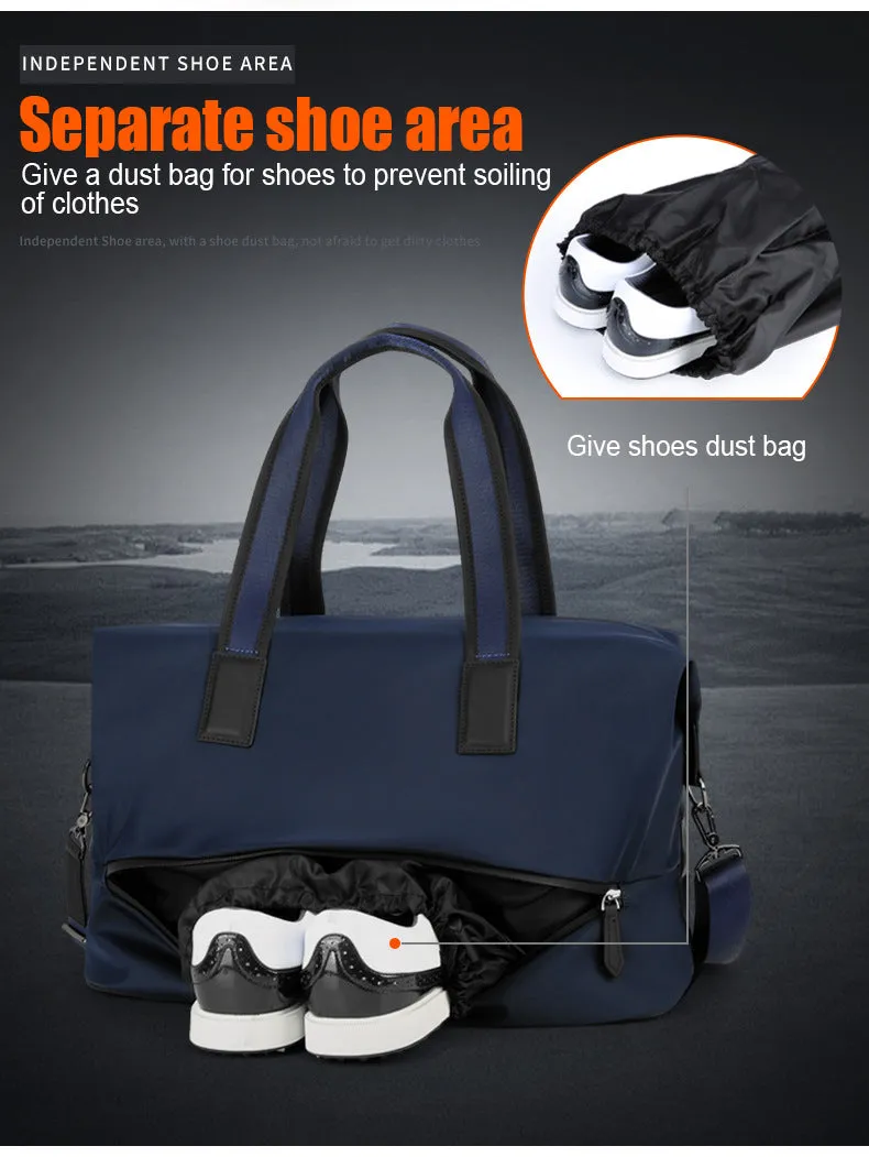 PGM YWB028 custom logo blue boston bags oem golf shoe bag nylon golf boston bag