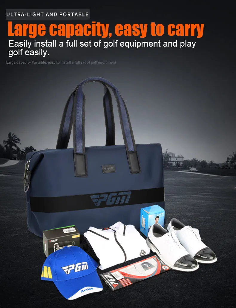 PGM YWB028 custom logo blue boston bags oem golf shoe bag nylon golf boston bag