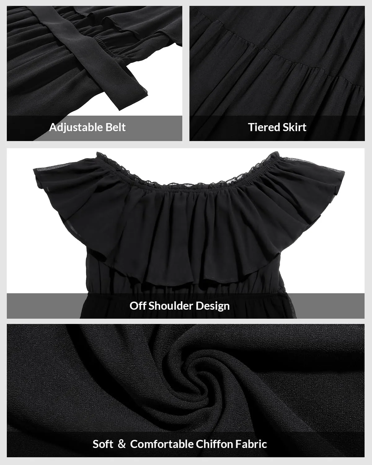 Plus Size Chiffon Off The Shoulder Maxi Long Floral Summer Casual Beach Boho Sundress Women 2024