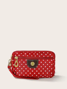 Polka Dot Clutch Bag