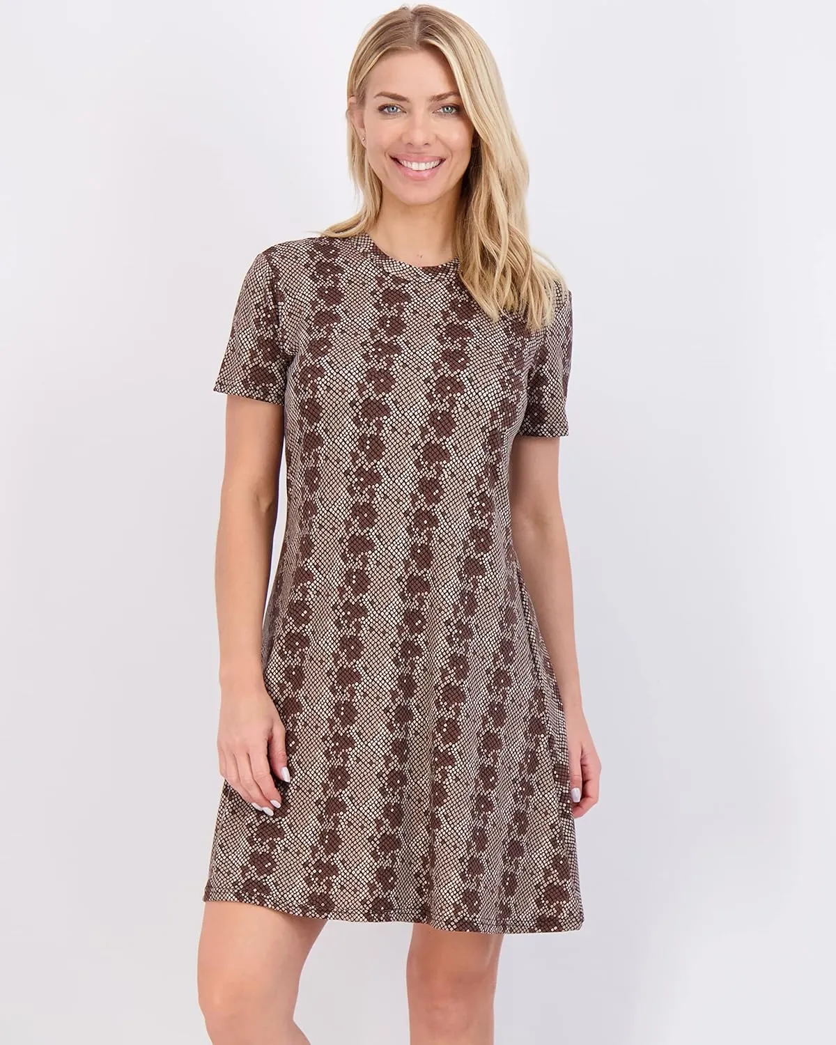 Real Essentials 3-Pack: Women's Super-Soft Short Sleeve Dress Loose Casual Plain Simple Summer T-Shirt (Available in Plus)