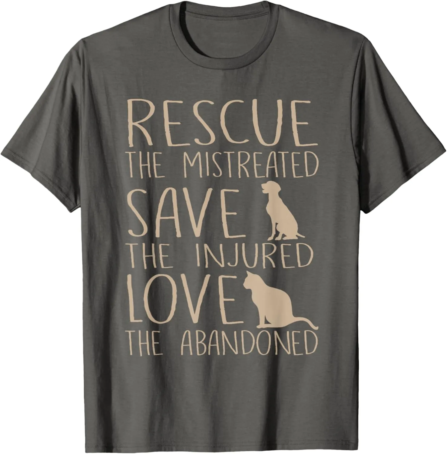 Rescue Save Love - Cute Animal Rescue Dog Cat Lovers T-Shirt