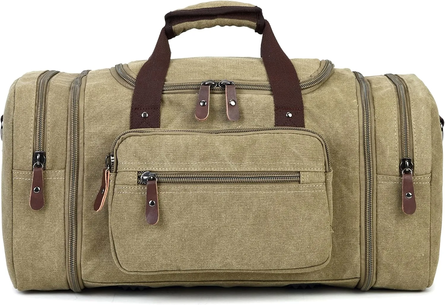 Sechunk Duffle Bag Canvas Large Outdoor Shoulder Bag Overnight Handbag Travel Tote Luggage Weekender Bag
