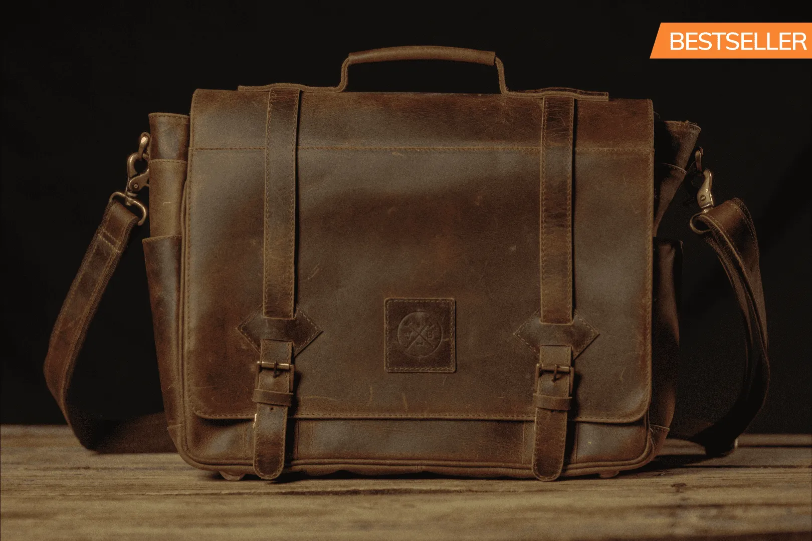 Vintage Gentlemen The “Lewis” Buffalo Leather Messenger Bag
