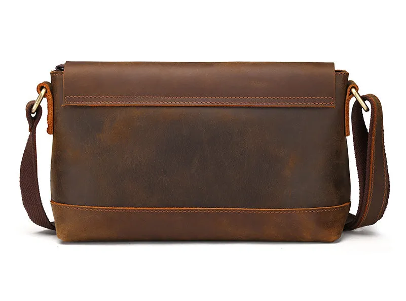 YAAGLE Men's Crazy Horse Leather Cross Body Shoulder Bag YG8896
